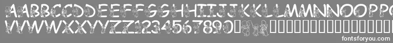 LmsHundredAcreHalloween Font – White Fonts on Gray Background