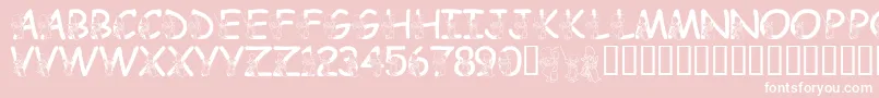 LmsHundredAcreHalloween Font – White Fonts on Pink Background