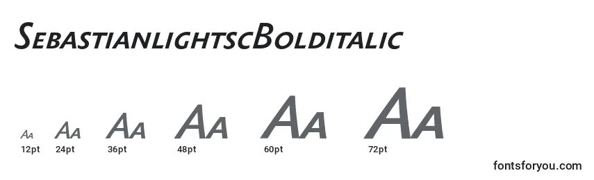 SebastianlightscBolditalic Font Sizes