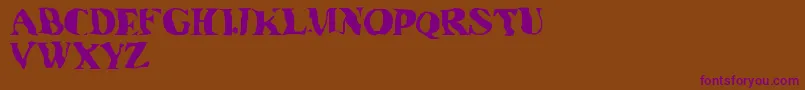 UnderWater Font – Purple Fonts on Brown Background