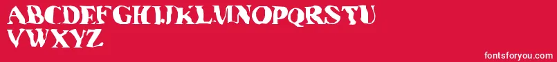 UnderWater Font – White Fonts on Red Background