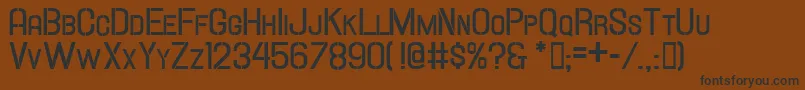 Hallandalestencilboldsc Font – Black Fonts on Brown Background
