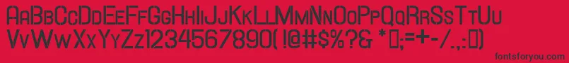 Hallandalestencilboldsc Font – Black Fonts on Red Background