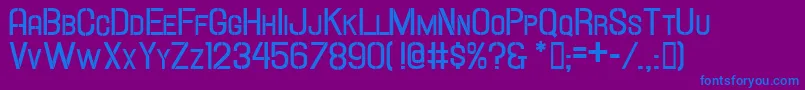 Hallandalestencilboldsc Font – Blue Fonts on Purple Background