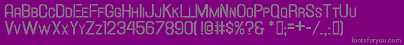 Hallandalestencilboldsc Font – Gray Fonts on Purple Background