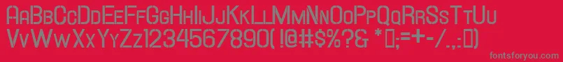 Hallandalestencilboldsc Font – Gray Fonts on Red Background
