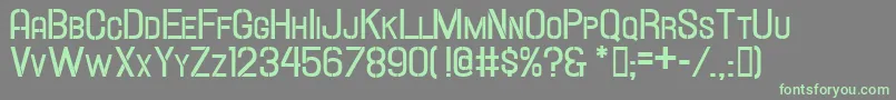 Hallandalestencilboldsc Font – Green Fonts on Gray Background