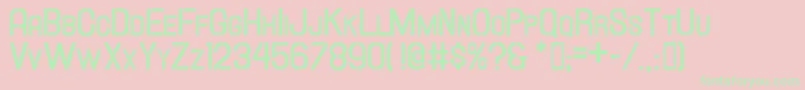 Hallandalestencilboldsc Font – Green Fonts on Pink Background