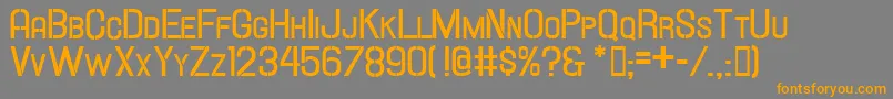 Hallandalestencilboldsc Font – Orange Fonts on Gray Background