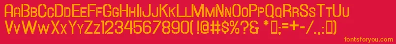 Hallandalestencilboldsc Font – Orange Fonts on Red Background
