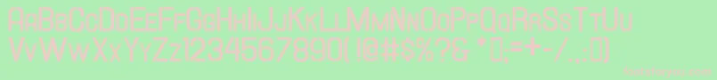 Hallandalestencilboldsc Font – Pink Fonts on Green Background