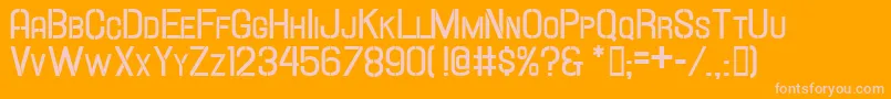 Hallandalestencilboldsc Font – Pink Fonts on Orange Background