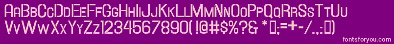 Hallandalestencilboldsc Font – Pink Fonts on Purple Background