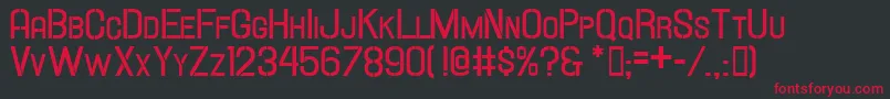 Hallandalestencilboldsc Font – Red Fonts on Black Background