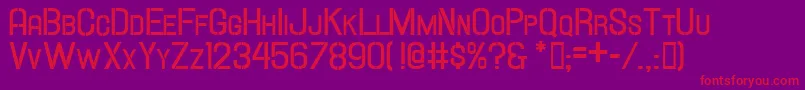 Hallandalestencilboldsc Font – Red Fonts on Purple Background