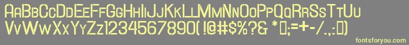Hallandalestencilboldsc Font – Yellow Fonts on Gray Background