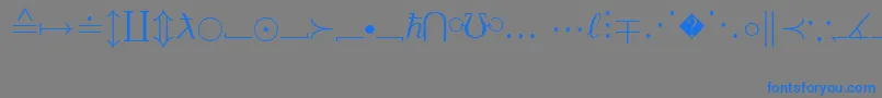 フォントEuclidExtra – 灰色の背景に青い文字