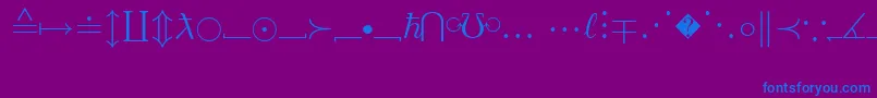 EuclidExtra-Schriftart – Blaue Schriften auf violettem Hintergrund