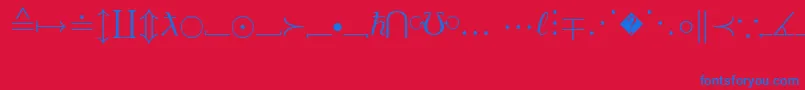 フォントEuclidExtra – 赤い背景に青い文字