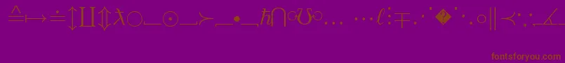 EuclidExtra-Schriftart – Braune Schriften auf violettem Hintergrund