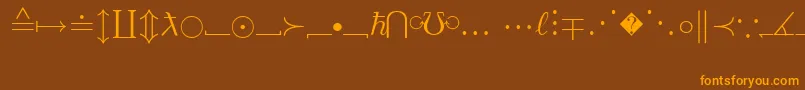 EuclidExtra Font – Orange Fonts on Brown Background