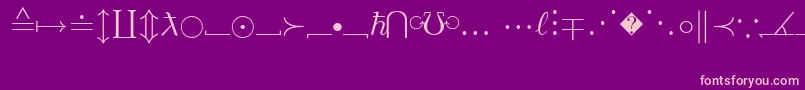 EuclidExtra Font – Pink Fonts on Purple Background