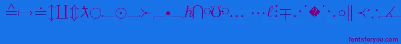 EuclidExtra Font – Purple Fonts on Blue Background