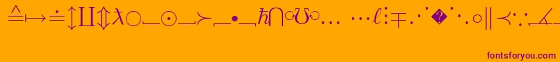 EuclidExtra-Schriftart – Violette Schriften auf orangefarbenem Hintergrund