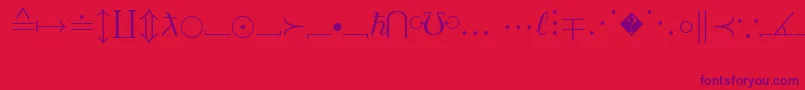 EuclidExtra-Schriftart – Violette Schriften auf rotem Hintergrund