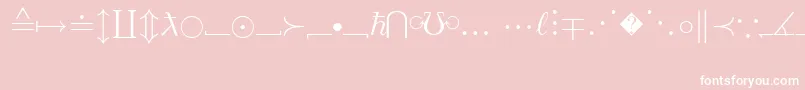 EuclidExtra-Schriftart – Weiße Schriften auf rosa Hintergrund