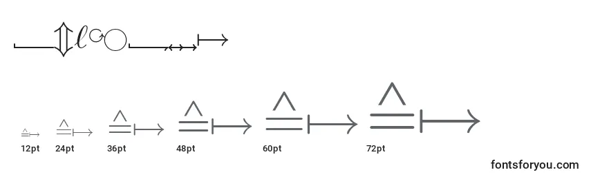 Размеры шрифта EuclidExtra