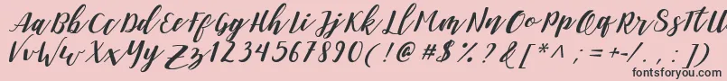 DanieshaForPersonalUse Font – Black Fonts on Pink Background