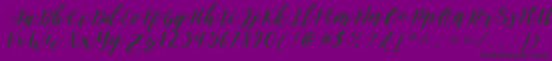 DanieshaForPersonalUse-Schriftart – Schwarze Schriften auf violettem Hintergrund