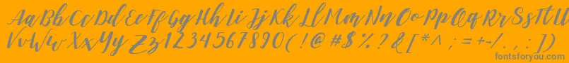 DanieshaForPersonalUse Font – Gray Fonts on Orange Background