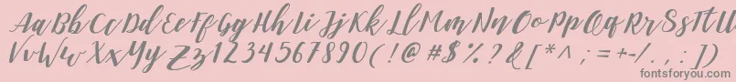 DanieshaForPersonalUse Font – Gray Fonts on Pink Background