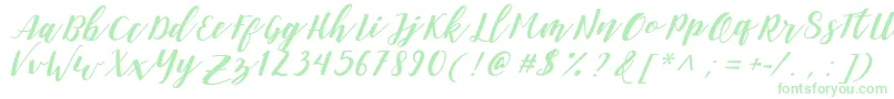 DanieshaForPersonalUse Font – Green Fonts on White Background