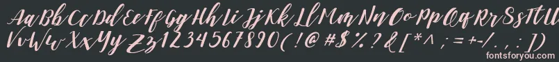 DanieshaForPersonalUse Font – Pink Fonts on Black Background