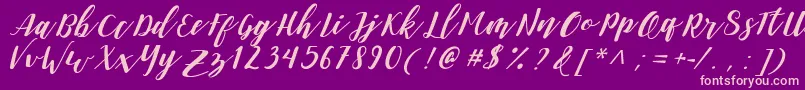 DanieshaForPersonalUse Font – Pink Fonts on Purple Background