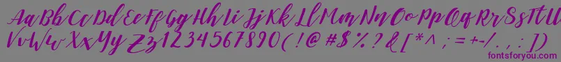 DanieshaForPersonalUse Font – Purple Fonts on Gray Background