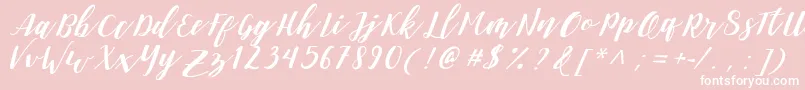 DanieshaForPersonalUse Font – White Fonts on Pink Background