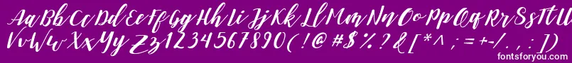 DanieshaForPersonalUse Font – White Fonts on Purple Background