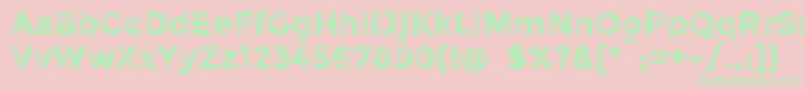 BalansNormal Font – Green Fonts on Pink Background