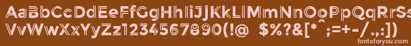 Saiba mais sobre a fonte BalansNormal Fonte BalansNormal – fontes rosa em um fundo marrom