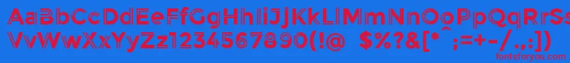 BalansNormal Font – Red Fonts on Blue Background