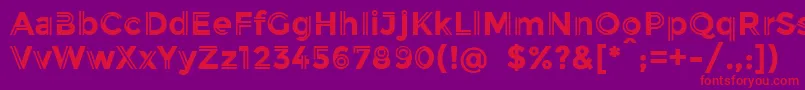 BalansNormal Font – Red Fonts on Purple Background