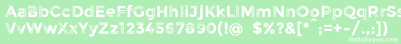 BalansNormal Font – White Fonts on Green Background