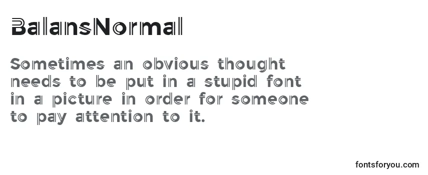 Review of the BalansNormal Font