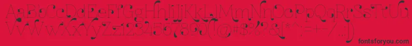 Znikomitno24 Font – Black Fonts on Red Background