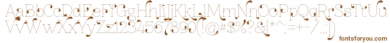 Znikomitno24 Font – Brown Fonts on White Background