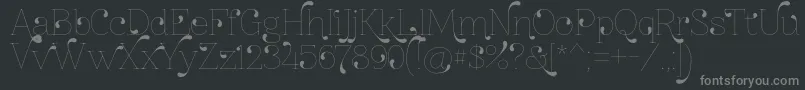 Znikomitno24 Font – Gray Fonts on Black Background